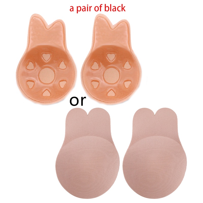 Miếng silicone dán nâng ngực vô hình không dây thiết kế tai mèo dễ thương cho nữ