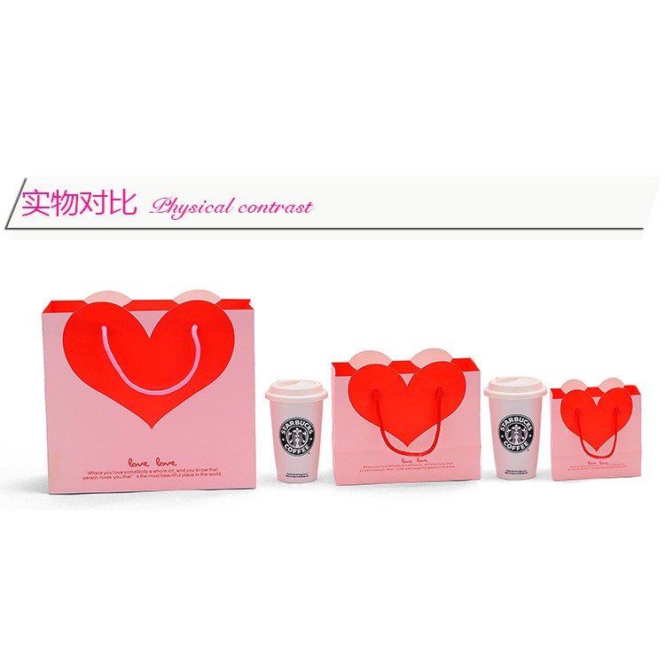 Túi quà giấy hình trái tim nhiều mẫu quà tặng sinh nhật valentine phụ kiện thời trang king9