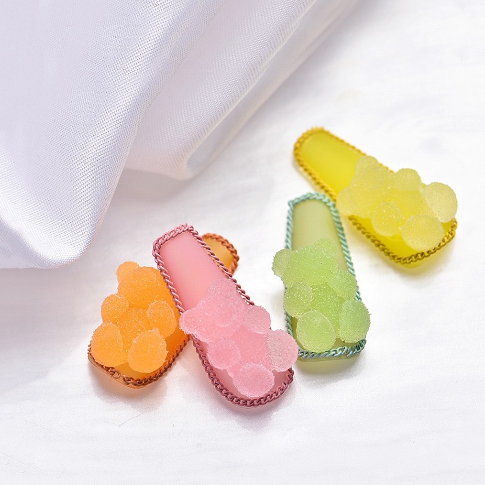 [Hàng mới về] Phụ kiện trang trí móng nghệ thuật tự làm thiết kế gấu hoạt hình 3D bằng gốm mềm dễ thương màu sắc hỗn hợp