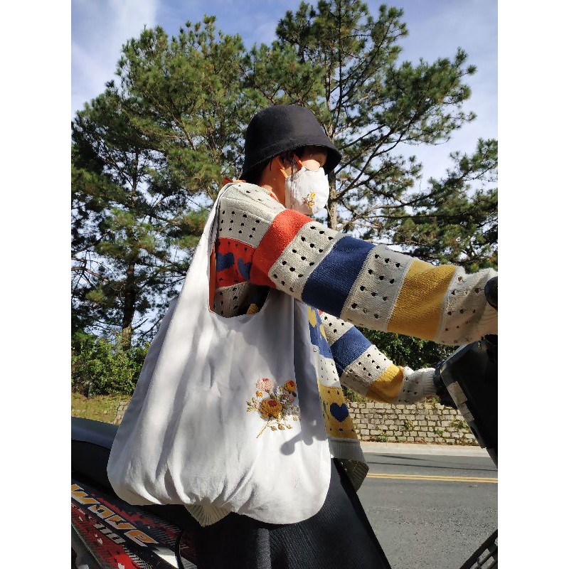 Set linen 2 lớp - Túi vải tái chế!