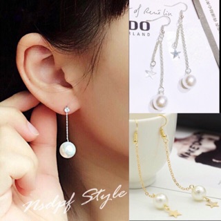 Bông tai hạt trai phối ngôi sao sáng