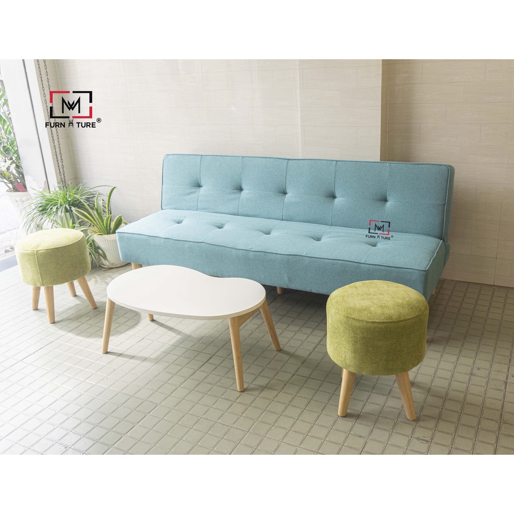 Combo sofa giường và ghế đôn đệm hàng xuất khẩu thương hiệu MW FURNITURE - Nội thất căn hộ