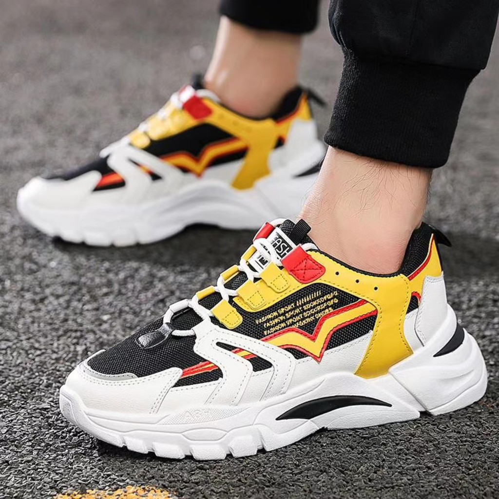 Giày sneaker nam, GIày thể thao nam, GIày sneaker xu hướng thời trang 2019 mã 8801 vàng. Giá tận xưởng.