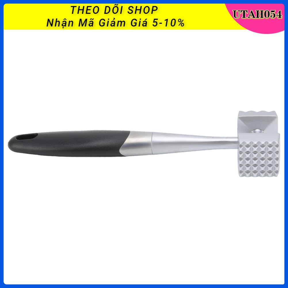 Utah054 Máy làm mềm thịt Hai mặt hợp kim kẽm cao su tiện dụng Tay cầm thiết kế cân bằng Vồ cho cá gà bít tết