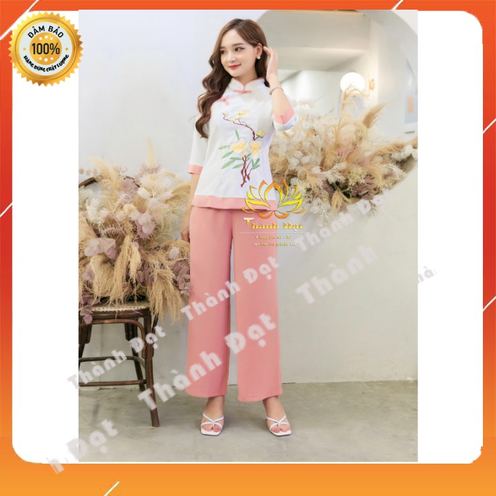 Bộ Quần Áo Đi Chùa Mẫu Sườn Xám Chất Vải Đũi Cao Cấp Loại 1 Cực Đẹp, Mềm Mịn,Mát Thấm Hút Mồ Hôi Mặc Vô Cùng Thoải Mái | BigBuy360 - bigbuy360.vn