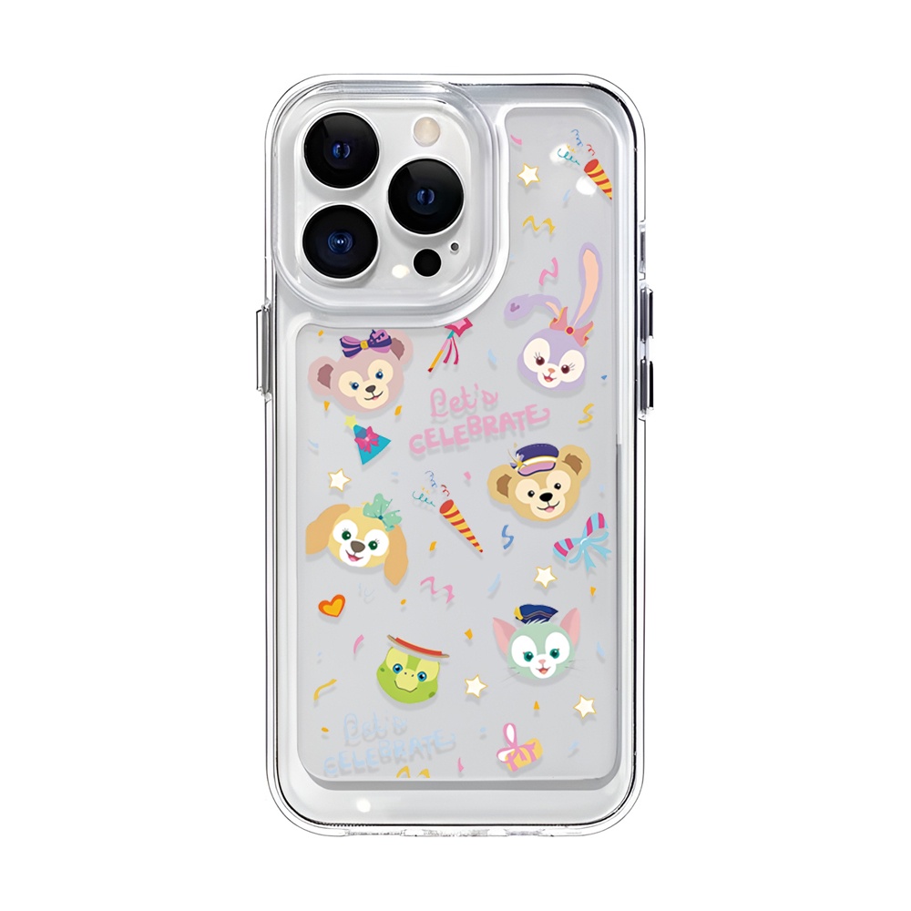 Ốp Điện Thoại Trong Suốt Hình Gia Đình Gấu Duffy Cho iphone 14ProMax 14Plus 13 11 12 7Plus X XR XS Max