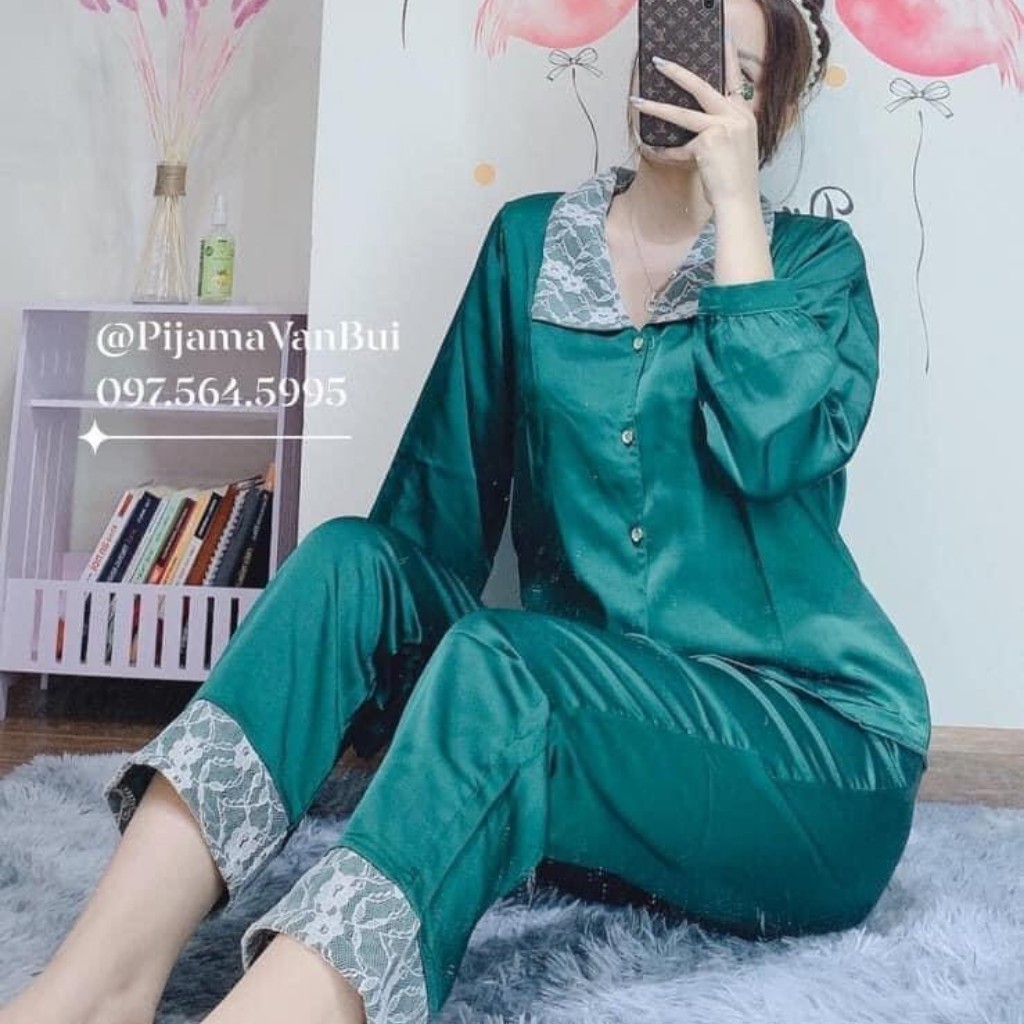Đồ ngủ pijama lụa, đồ mặc nhà tay cộc chất lụa latin cao cấp, mềm mịn H&T | BigBuy360 - bigbuy360.vn