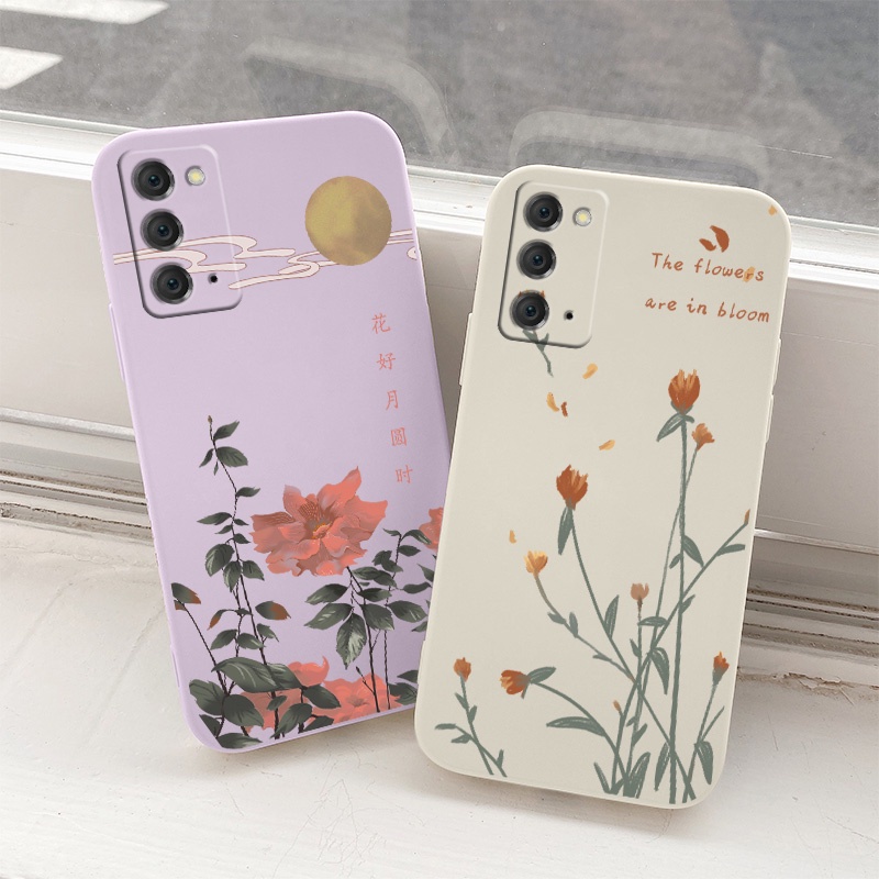 Ốp lưng Những bông hoa đẹp Phone Case For Samsung Galaxy A22 A12 A02 A02S 4G 5G Bảo vệ ống kính máy ảnh Vỏ siêu mỏng