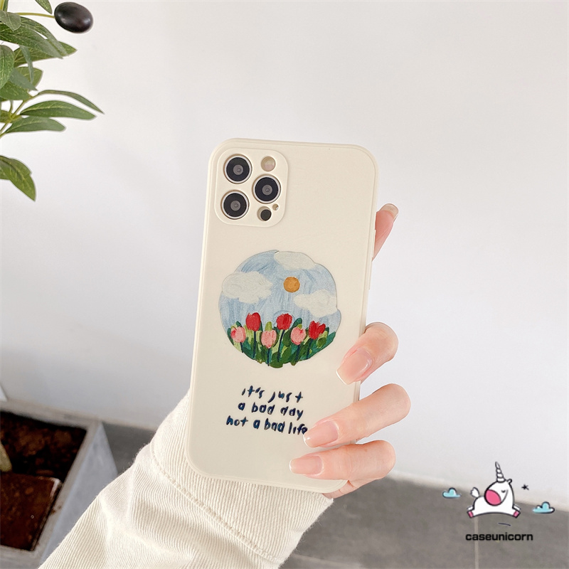 iPhone Case IPhone 6 6s 7 8 Plus iPhone 11 12 Pro Max X XR XS MAX SE 2020 Ins Vintage Flowers Soft TPU Case Retro Square Straight Cube Back Cover