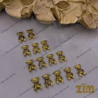 Charm gấu phụ kiện đính móng nail