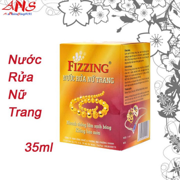 [Hoangminh]  Nước rửa vàng bạc nữ trang fizzing chai 35ml