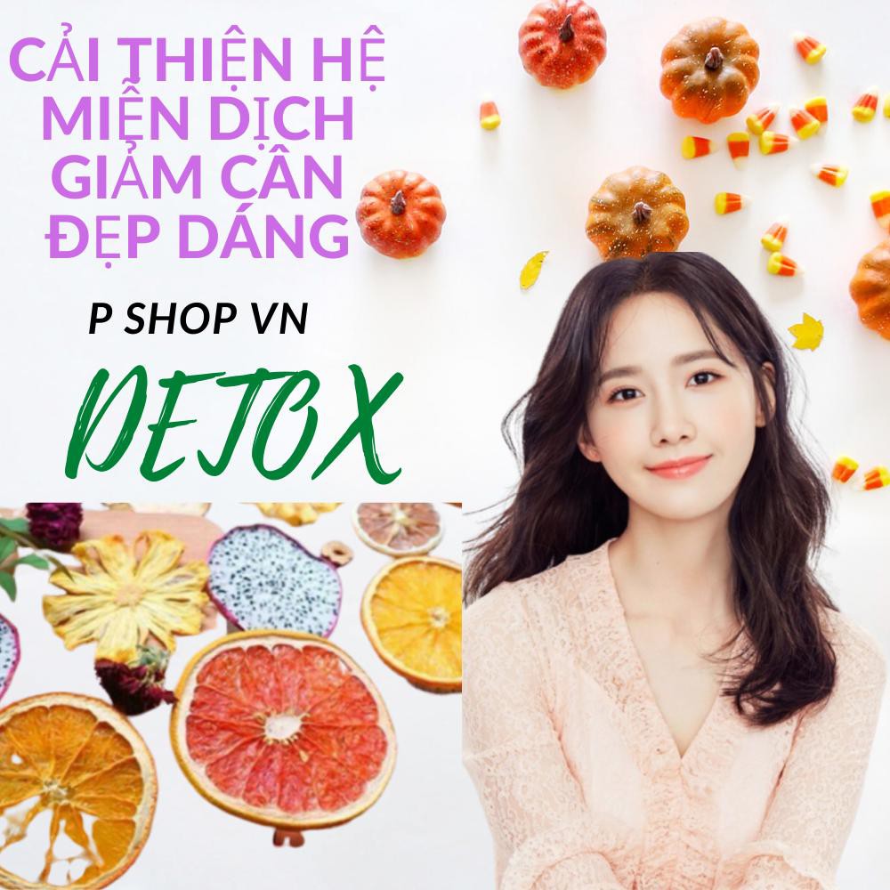 Set 20 gói trà trái cây sấy khô giảm cân, DETOX KOREA (ảnh thật) không kèm bình, hộp, túi vải