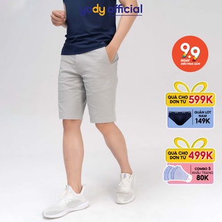  Quần sooc nam Yody chất liệu Kaki quần ngố nam co giãn thoải mái QSM3021