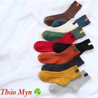 Set 10 đôi tất nữ vintage hàn quốc