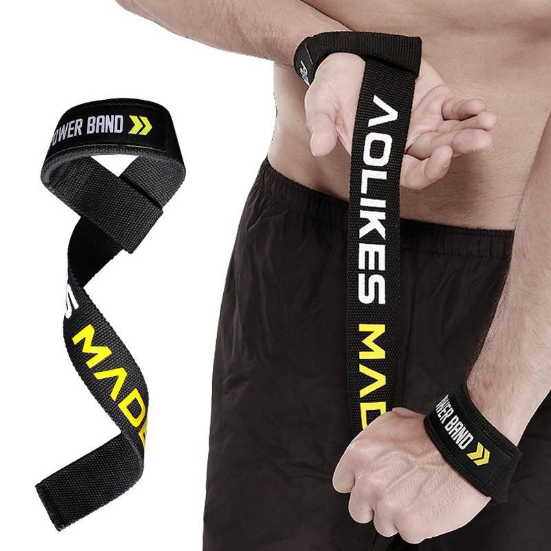 Cặp (2 chiếc) Dây Kéo Lưng Trơn Phụ Kiện Gym Aolikes Lifting Straps (7637)