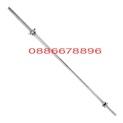 Đòn tạ 150cm thép đặc mạ inox, bền, chắc chắn, được sử dụng cho các bài tập cơ tay, cơ bắp tay và cơ ngực