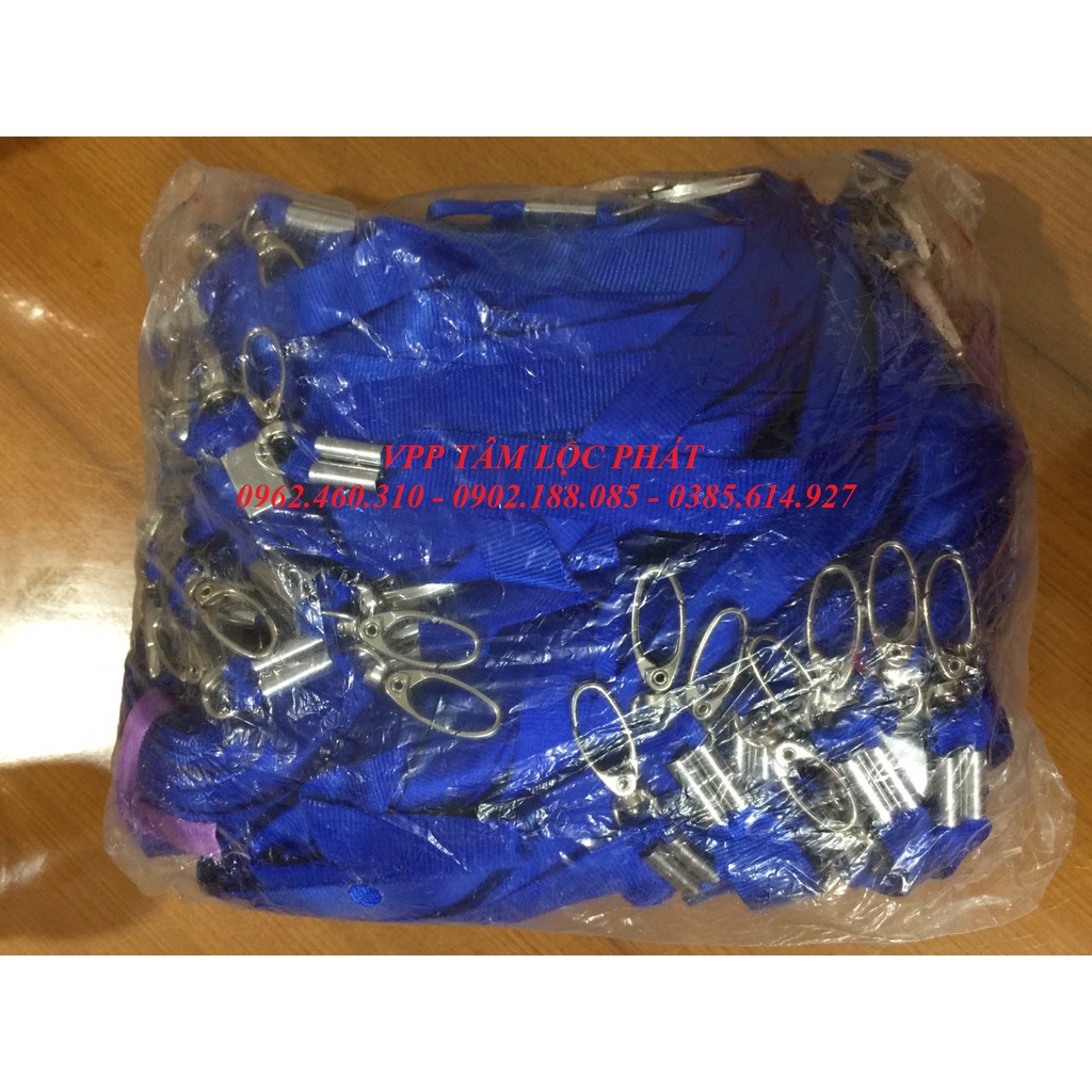 SỈ 100 DÂY ĐEO THẺ LỤA MÓC SẮT, bản rộng 1.5cm