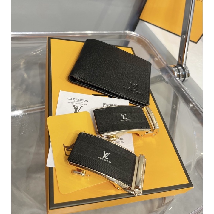Set Thắt Lưng Nam Lv kèm ví nam Fullbox kèm túi giấy hãng