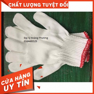 gang tay bảo hộ lao động (gang tay len trắng/ muối tiêu)