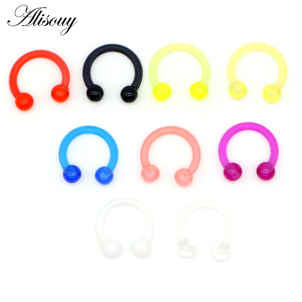 Alisouy 1 Khuyên Xỏ Mũi / Tai / Môi / Tai / Cơ Thể Bằng acrylic Phong Cách punk