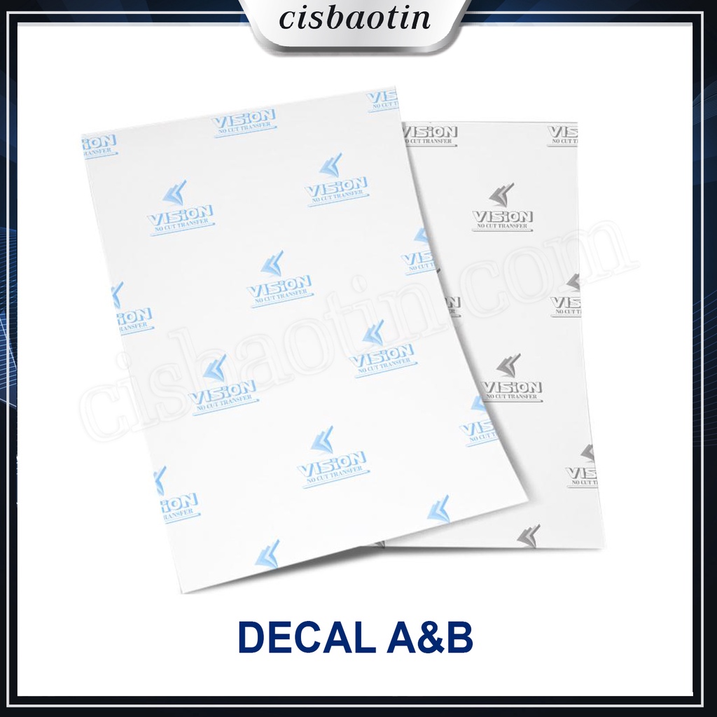 DECAL LASER TRANSFER A&B, DECAL IN ÁO A&B KHỔ A4, DECAL ÉP ÁO LASER, DECAL IN ÁO CHO MÁY IN OKI, DECAL NO CUT