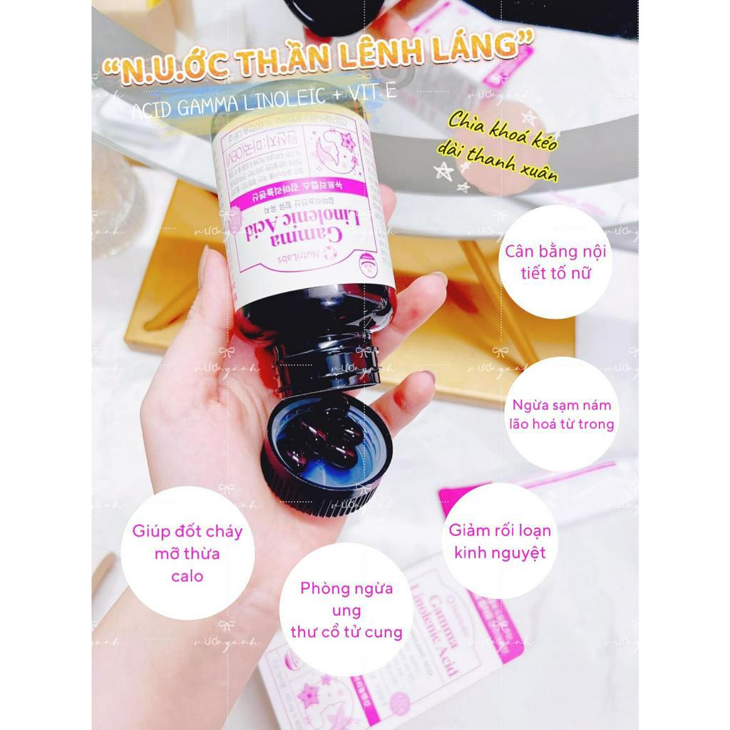 Viên uống nội tiết tố Gamma linolenic Acid viên uống hoa anh thảo hoa lưu ly 60 viên uống 2 tháng Hàn Quốc