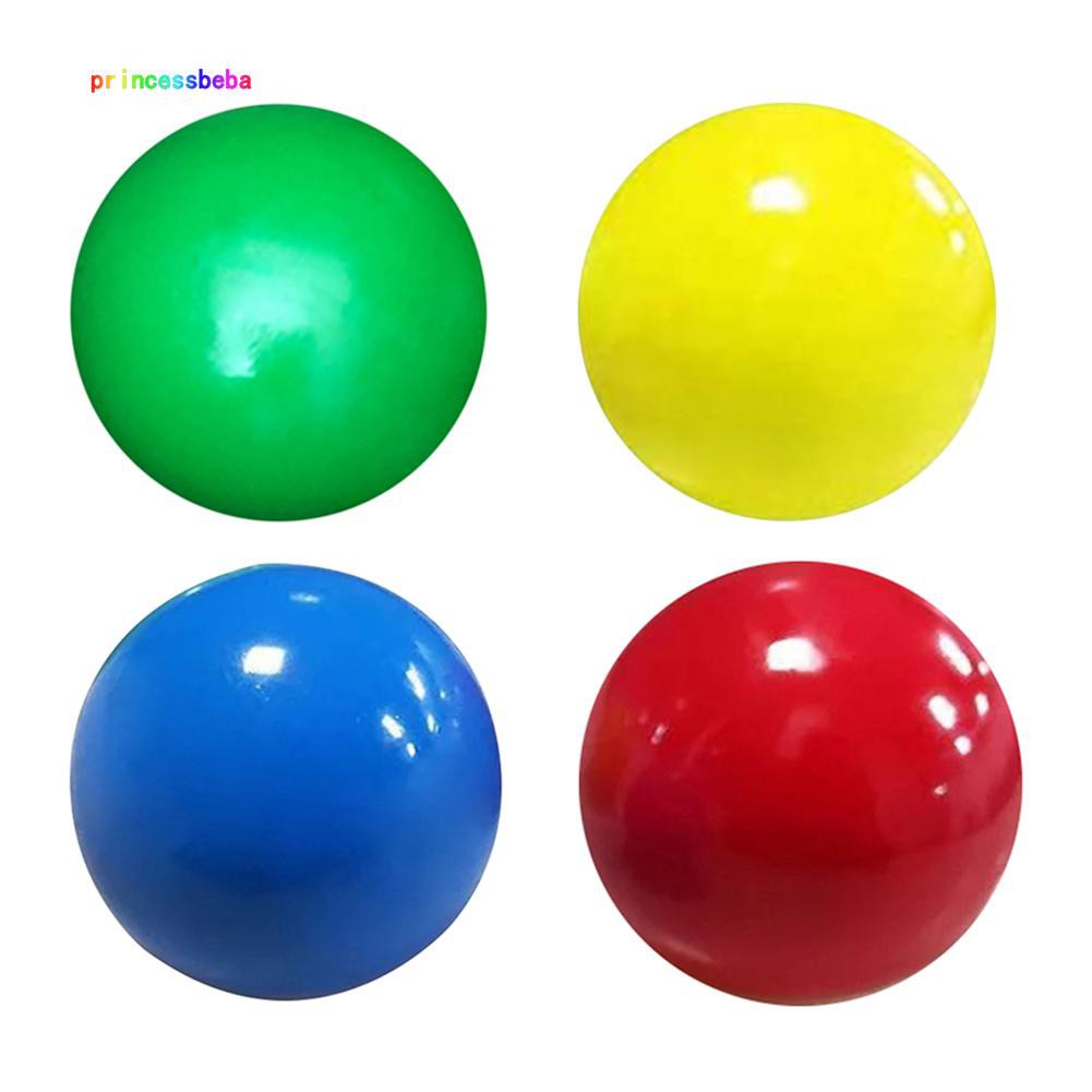 princessbeba Stick Wall Ball Fluorescent Squash Sticky Target Ball Decompression Ball