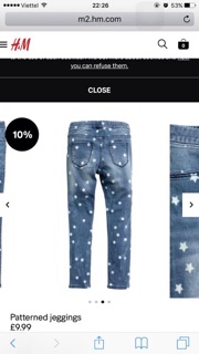 Quần legging jean H&M