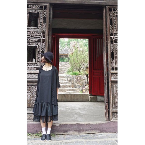 VÁY ĐI BIỂN - RUFFLE CAMI DRESS - VÁY HAI DÂY BÈO ĐẮP VOAN