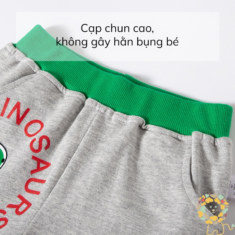 Quần short bé trai BETOP quần thun cho bé hoạ tiết 3D chất cotton mặc mùa hè 2023