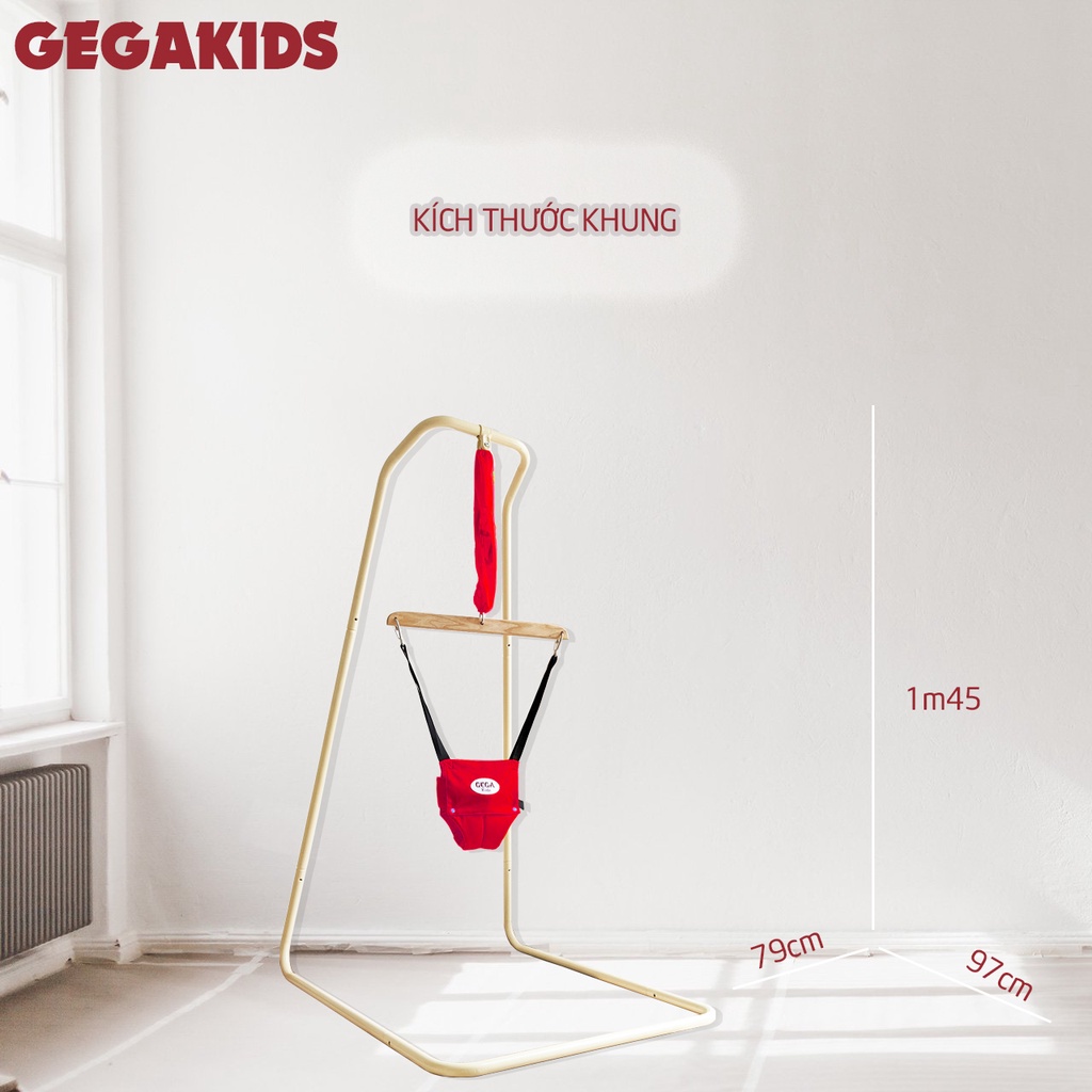 HÀNG CHÍNH HÃNG GEGAKIDS --- GEGAKIDS Xích đu nhún nhảy cho BÉ - Mẫu GGK-L-J01 - Kiểu dáng CHÂU ÂU - Mã GGK-L-R