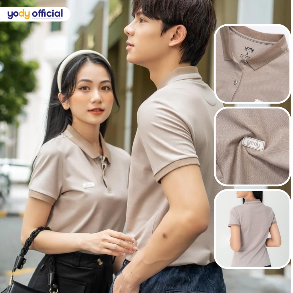 Áo phông có cổ Nam YODY vải cotton mắt chim áo thun polo nam thoáng mát co giãn MMC3 APM3299