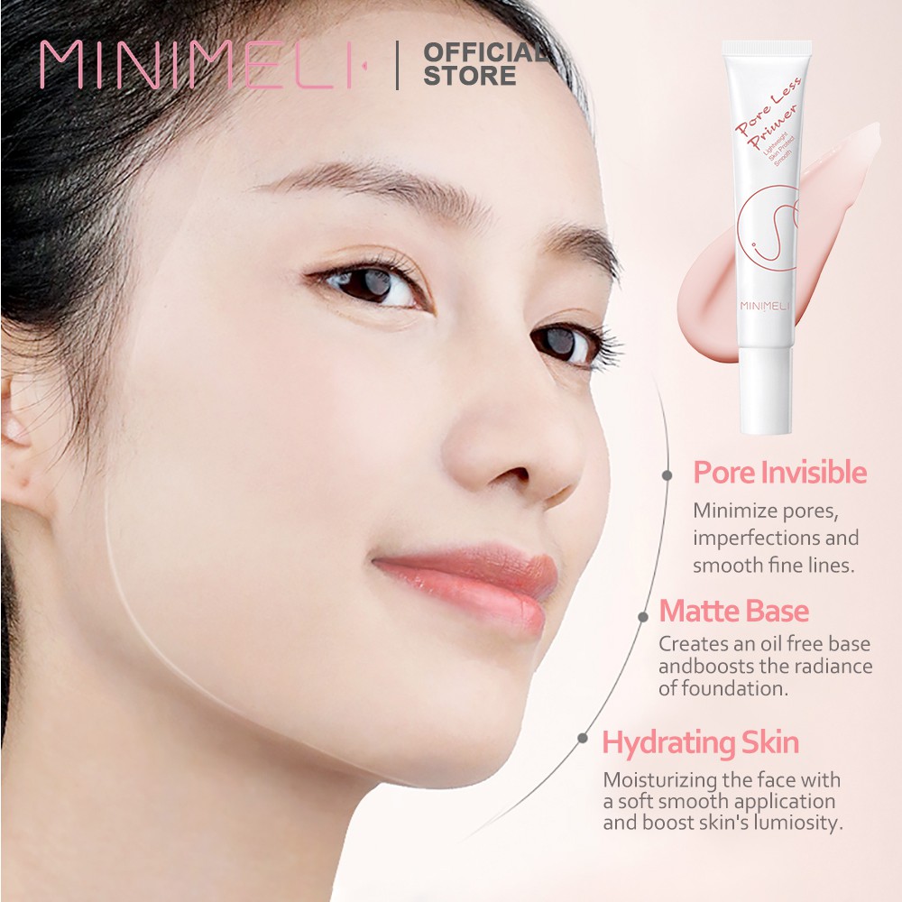 Bộ Trang Điểm MINIMELI 88g Gồm Kem Lót + Mascara + Kem Che Khuyết Điểm + Mút Trang Điểm