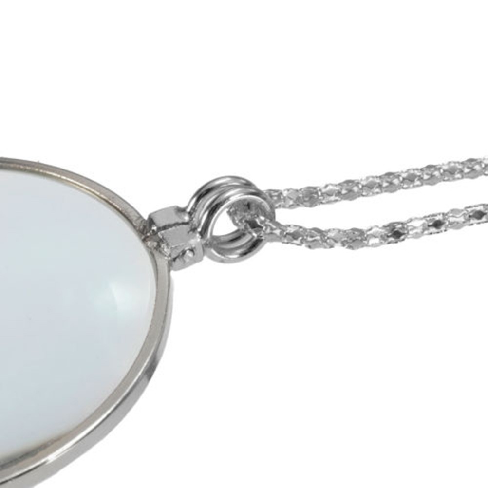 {factoryoutlet} 5PCS Magnifying Glass Decor Monocle Lens Necklace Magnifier Coin Pendant adover