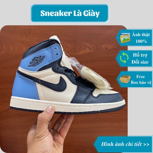 Giày jordan cổ cao Obsidian Xanh than