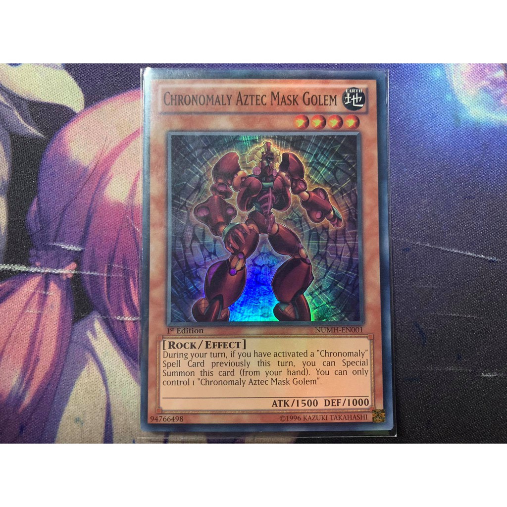 Thẻ Bài Yugioh Chính Hãng Chronomaly Aztec Mask Golem - NUMH-EN001