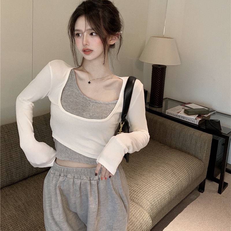 Áo Thun Dài Tay Thiết Kế Mỏng Quyến Rũ Thời Trang