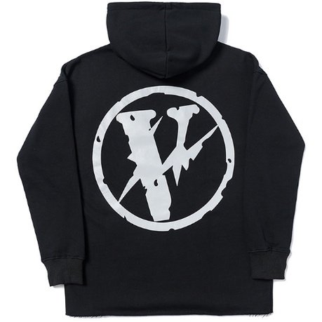 Vlone Áo len có mũ trùm đầu thông thường của nam và nữ ngụy trang mới