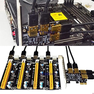 Card Chuyển Đổi Pci-E Từ 1 Sang 4 Usb 3.0 Sang 1x Sang 16x Cho Bitcoin Eth Minier
