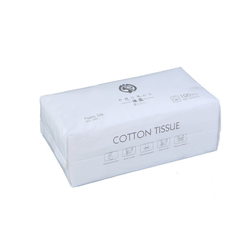 Khăn Lau Mặt Bằng Cotton Không Dệt Dày Dặn Mềm Mại Sử Dụng Một Lần