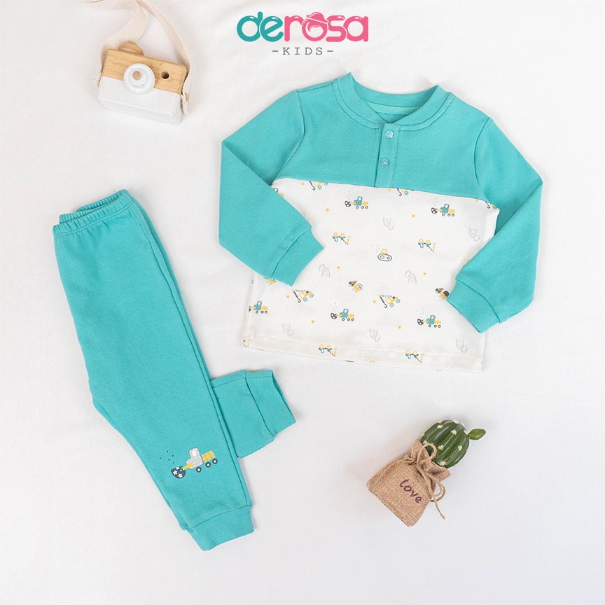 Bộ quần áo cho bé DEROSA KIDS đồ bộ bé gái và bé trai dài tay cho bé 6 tháng - 3 tuổi B269-270-679