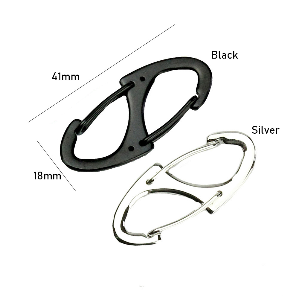 Bộ 1 / 2 / 3 / 5 / 10 Móc Khóa Mini Số 8 Bằng Nhôm Tiện Dụng