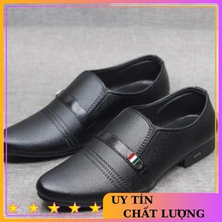 [ĐẲNG CẤP] Giày tây nam da nhám mũi bóng và da nhám