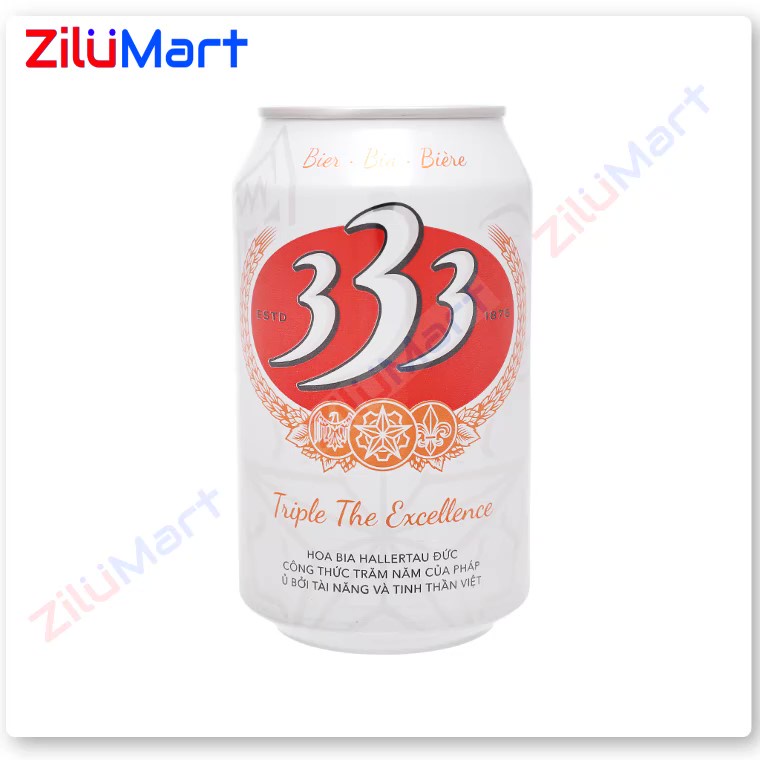 [HỎA TỐC HCM] Thùng 24 lon bia 333 loại 330ml