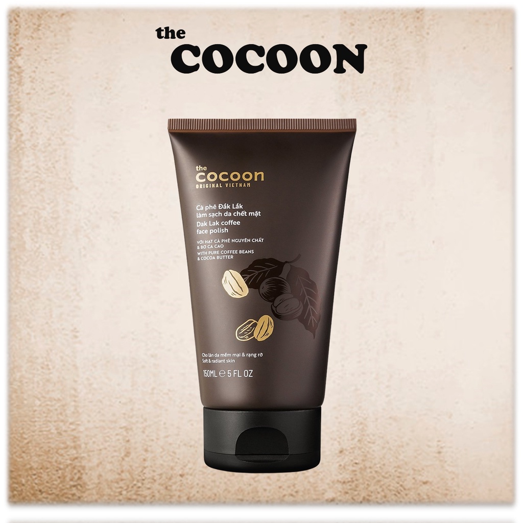 Cà phê Đắk Lắk làm sạch da chết mặt cocoon 150ml