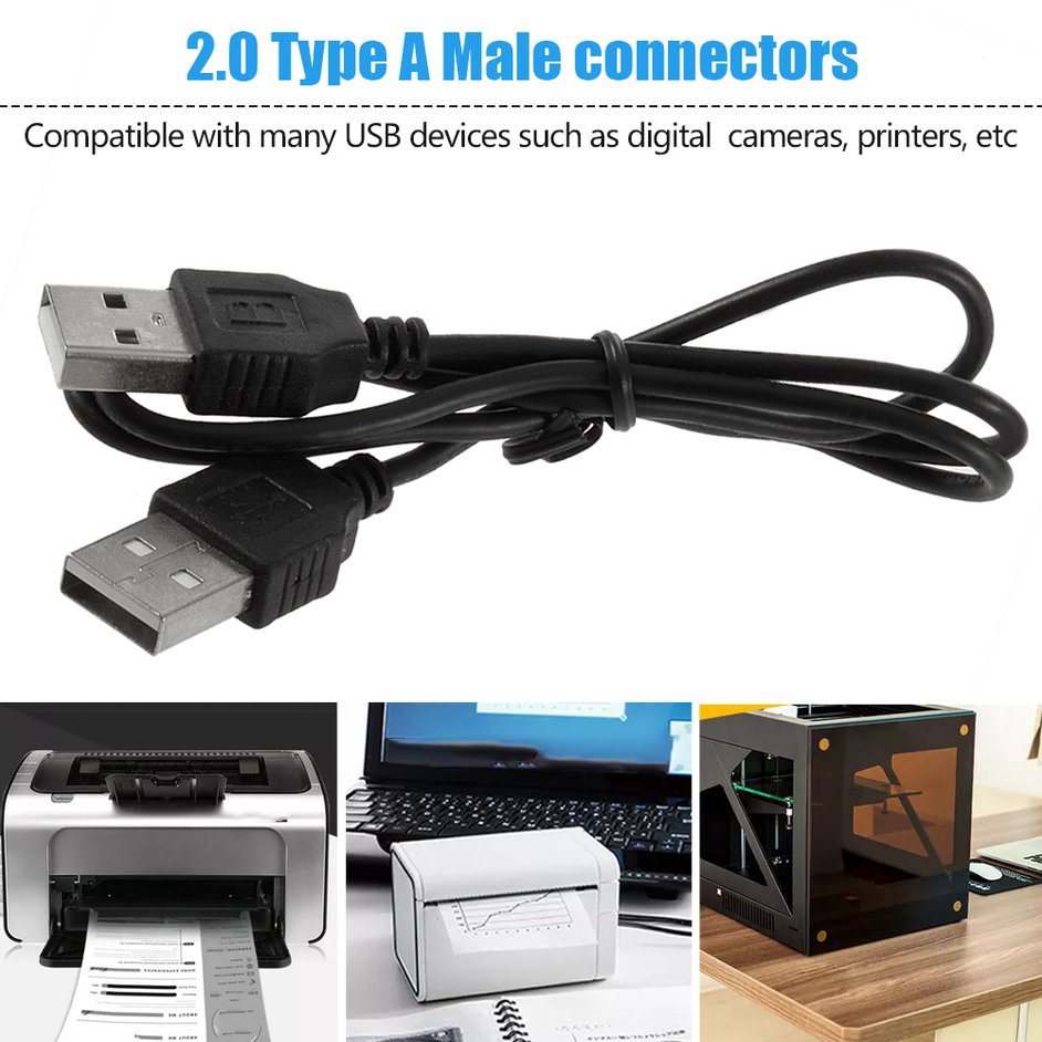 (110) Dây Cáp Chuyển Đổi Usb 2.0 Male Sang Male