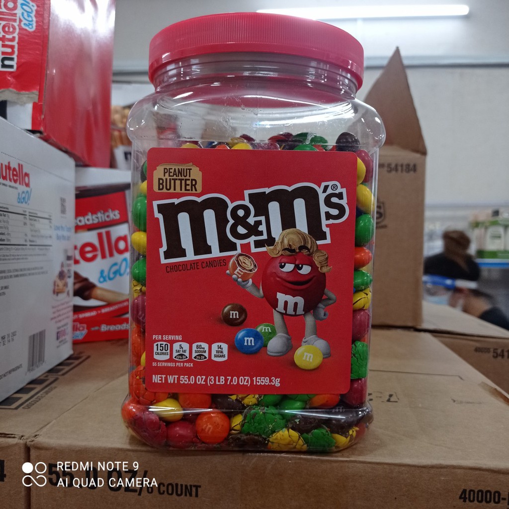 Date 2024 KẸO SOCOLA M&M NHÂN ĐẬU PHỘNG/MILK CHOCOLATE/ PENUT CHOCOLATE/PEANUT BUTTER 1.55KG