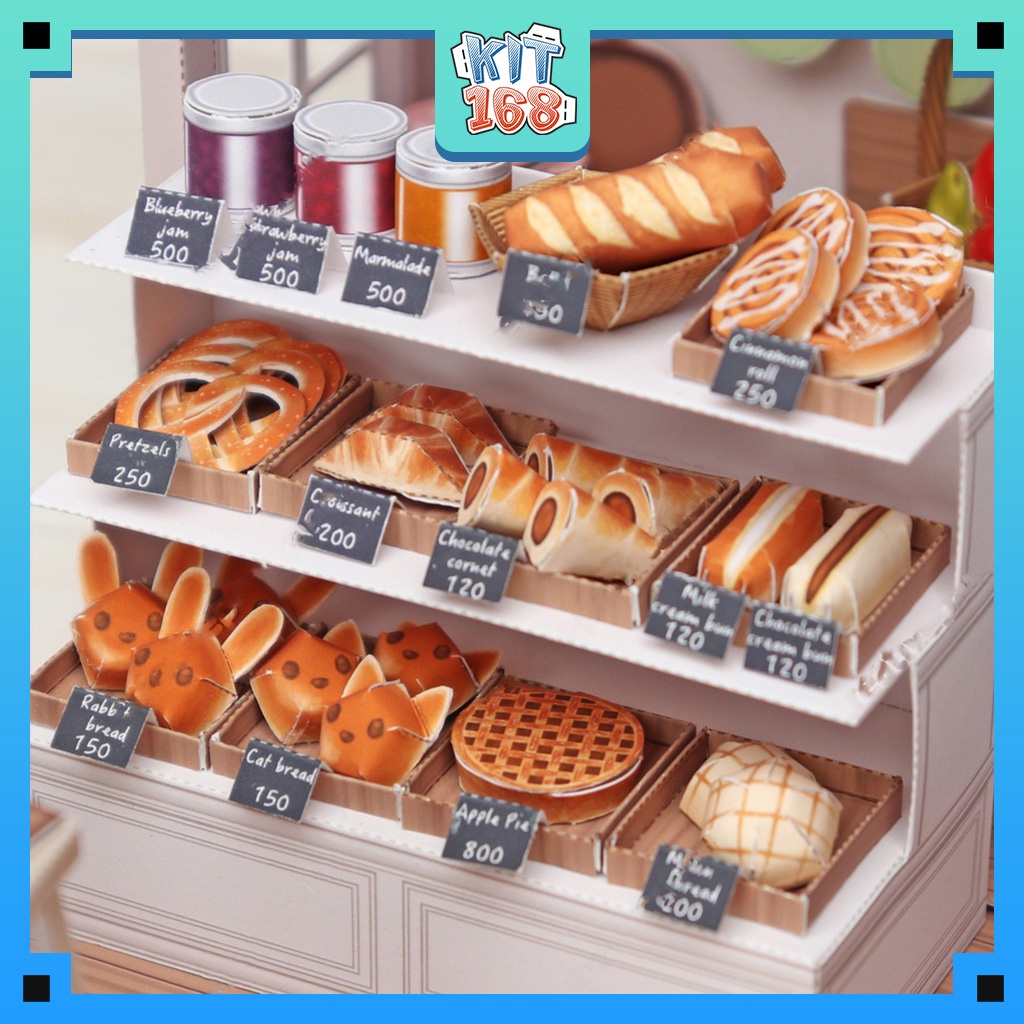 Mô hình giấy kiến trúc Cửa hàng bánh mì ver 2