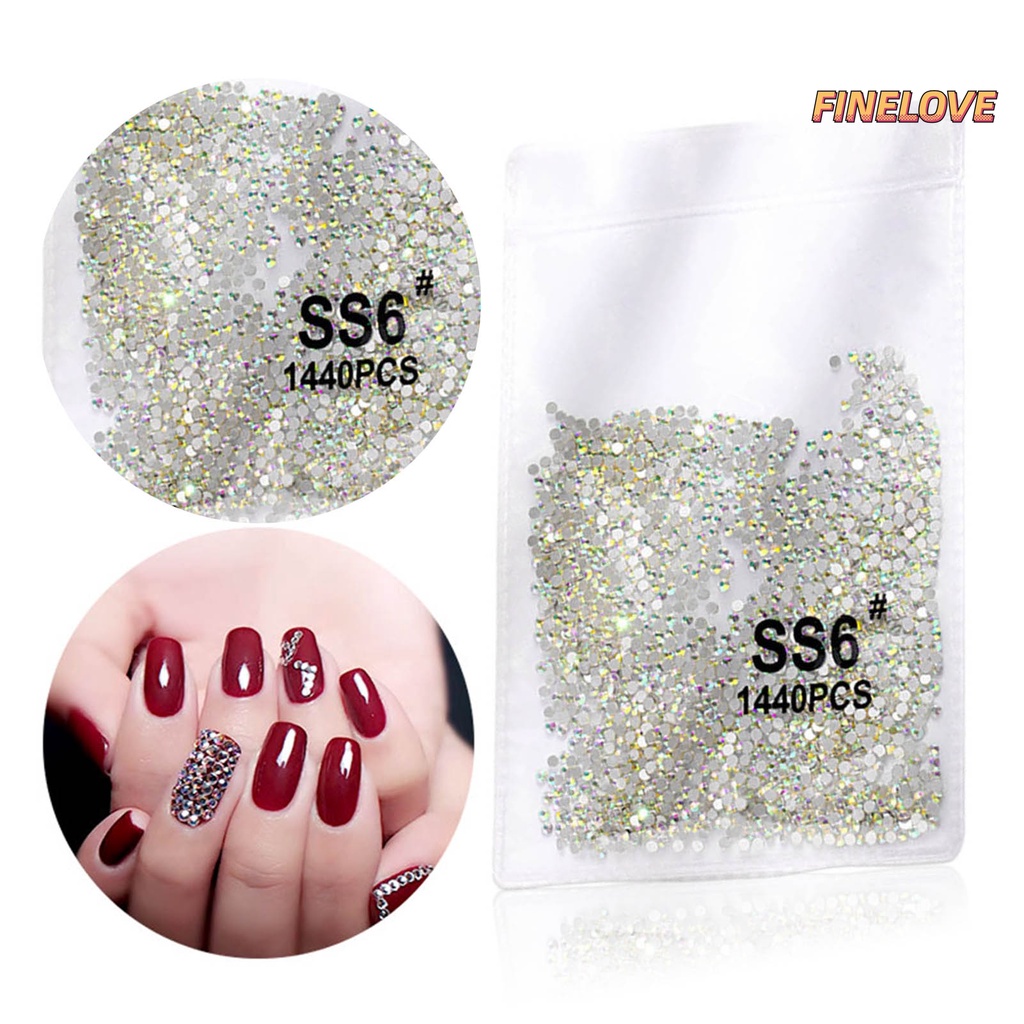 Set 1440 Hạt Đá Thủy Tinh Trong Suốt Dùng Trang Trí Móng Tay Ốp