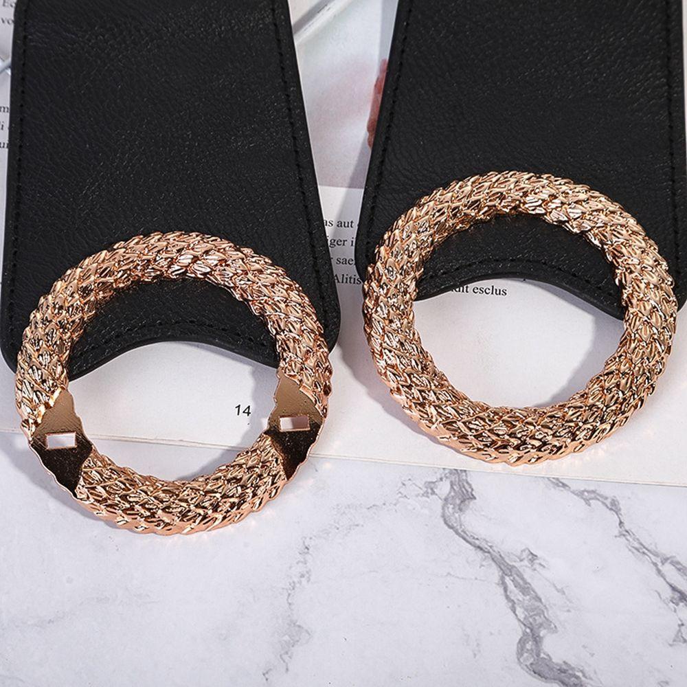 Preston Thắt Lưng Bản Rộng Có Khóa Kim Loại Tròn Điều Chỉnh Được Phong Cách Vintage Mùa Hè Cho Nữ